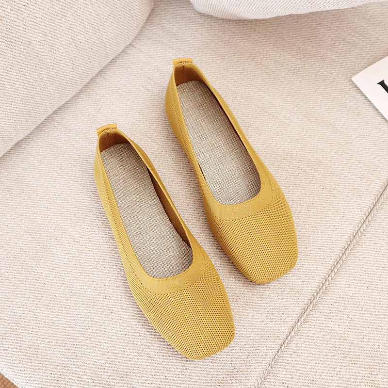 Chaussures plates tricotées pour femmes