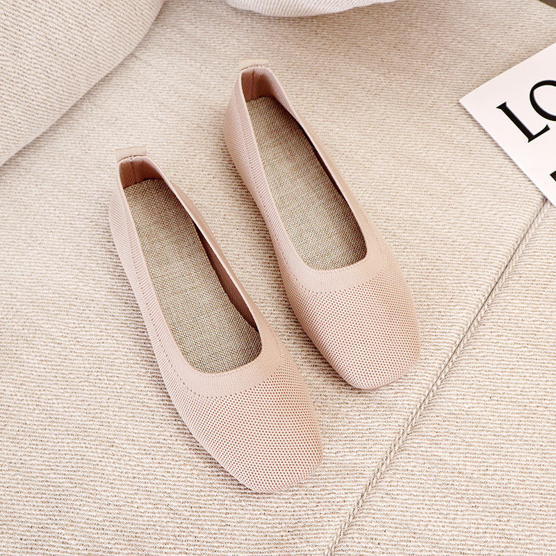 Chaussures plates tricotées pour femmes