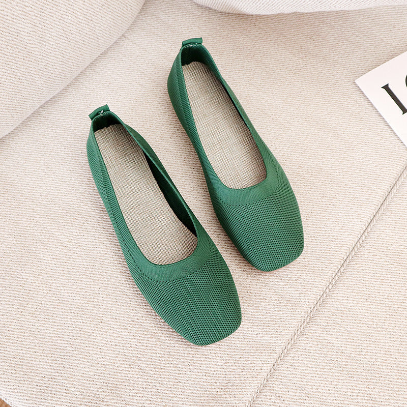 Chaussures plates tricotées pour femmes