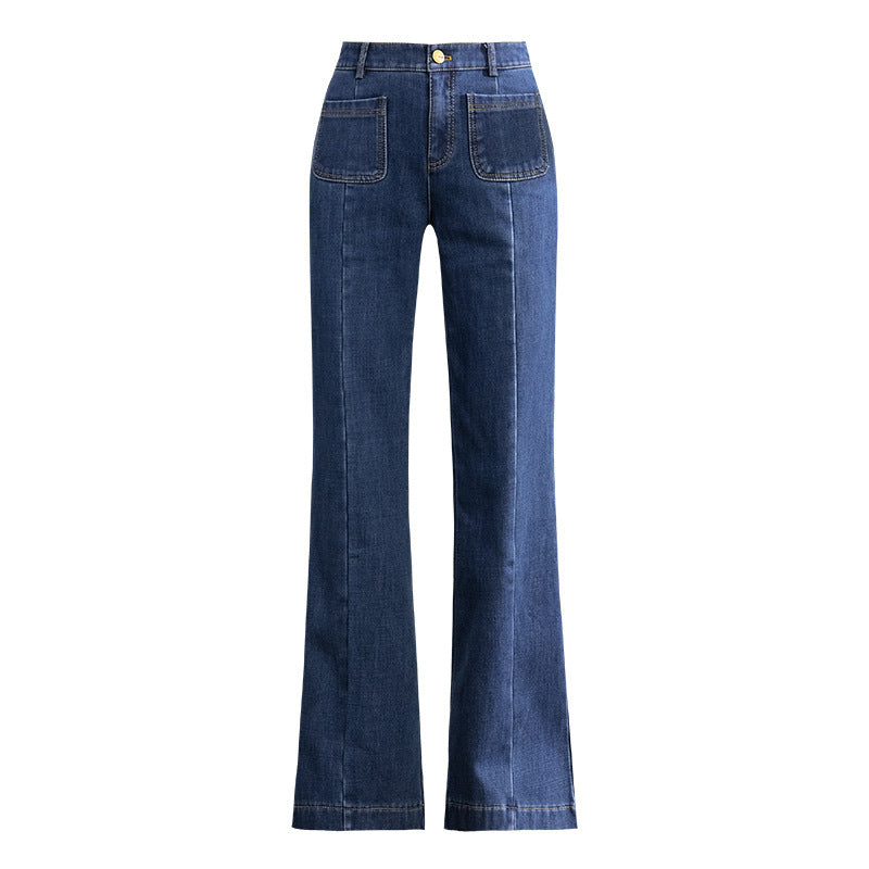 Jean large taille haute pour femme