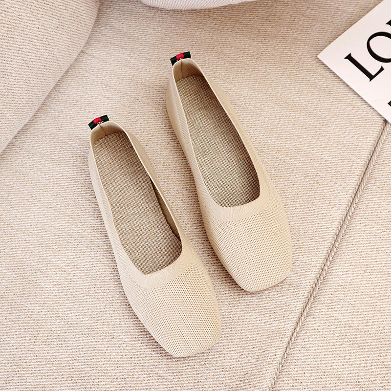 Chaussures plates tricotées pour femmes