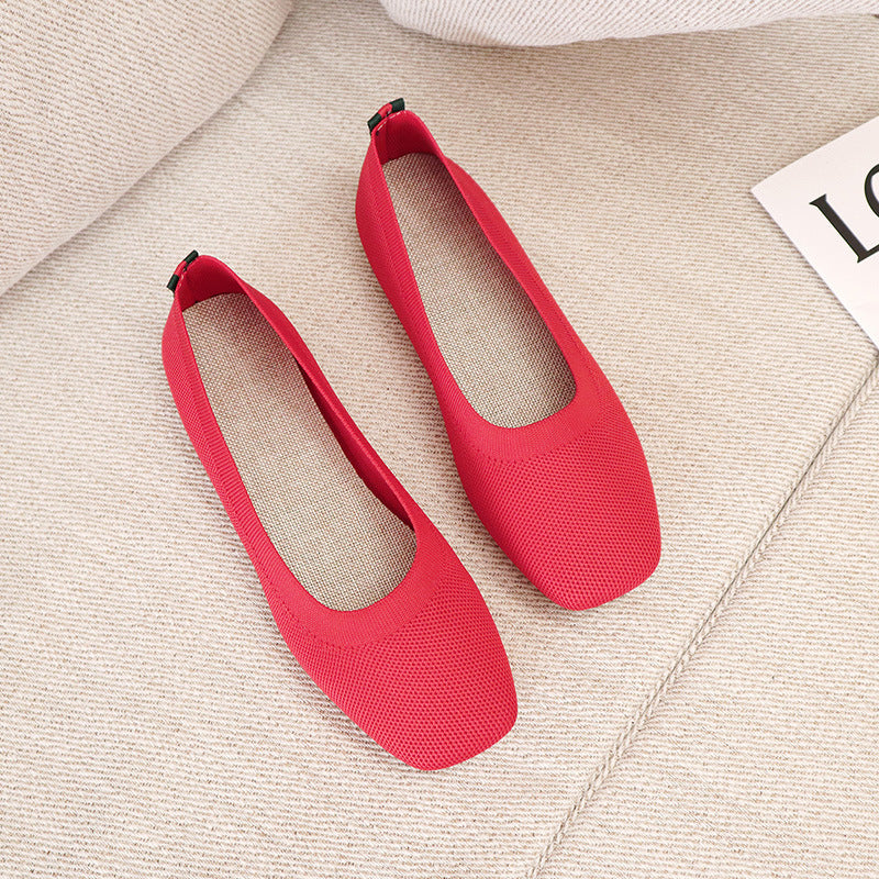 Chaussures plates tricotées pour femmes