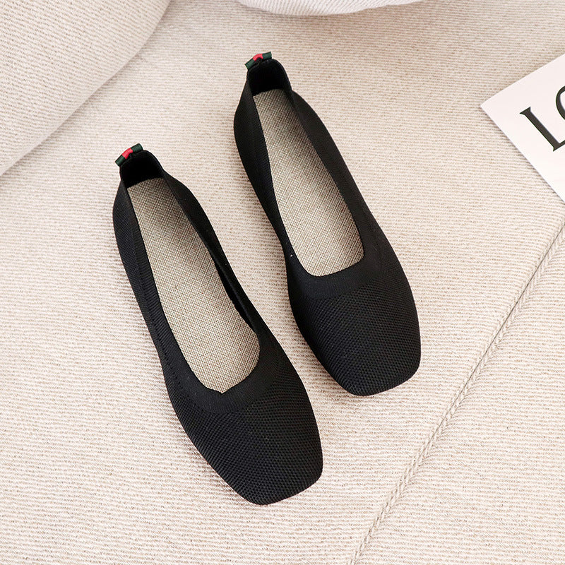 Chaussures plates tricotées pour femmes