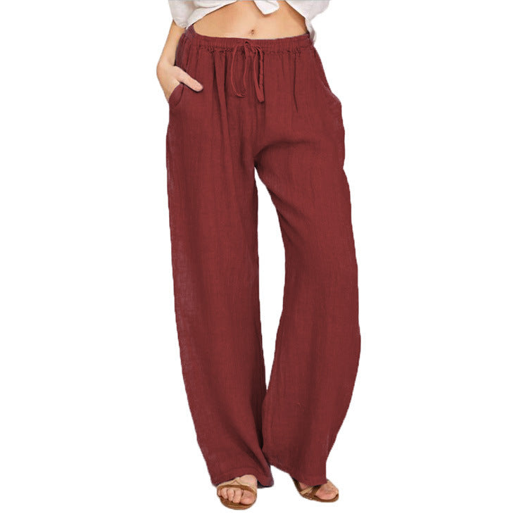Pantalon d'été ample avec taille élastique