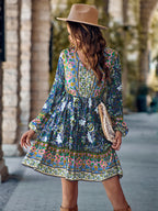 Robe imprimée pour femme à taille contrôlée