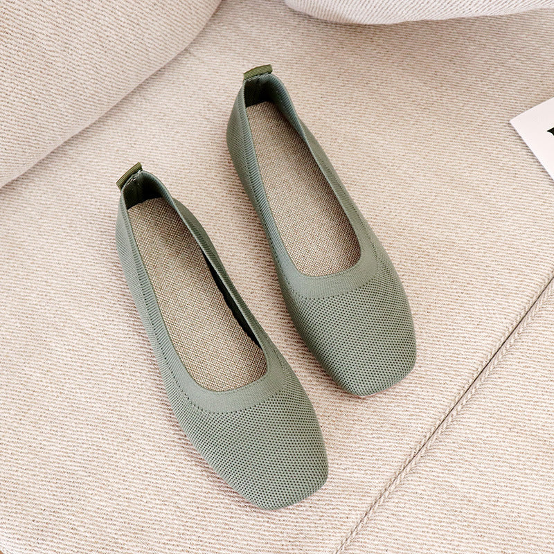 Chaussures plates tricotées pour femmes