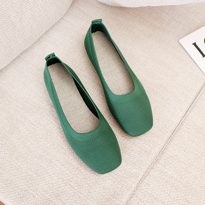 Chaussures plates tricotées pour femmes