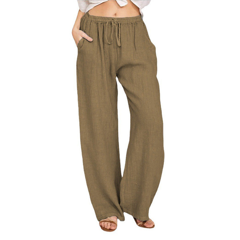 Pantalon d'été ample avec taille élastique