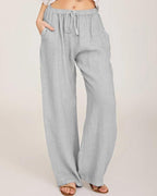 Pantalon d'été ample avec taille élastique