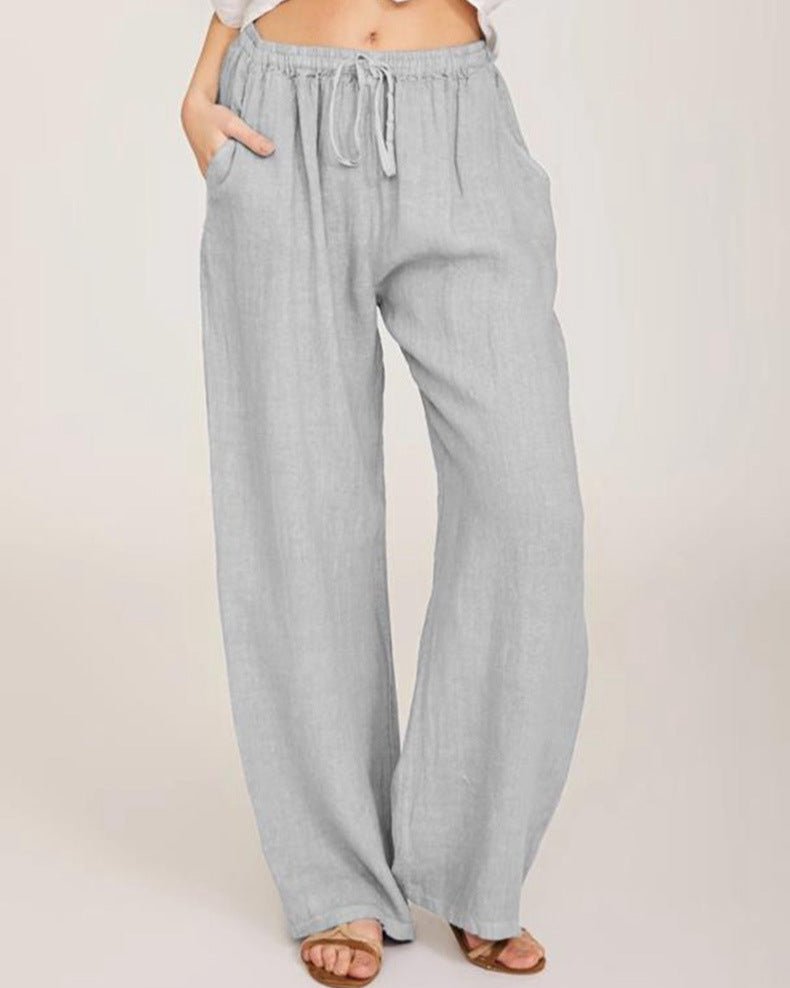 Pantalon d'été ample avec taille élastique