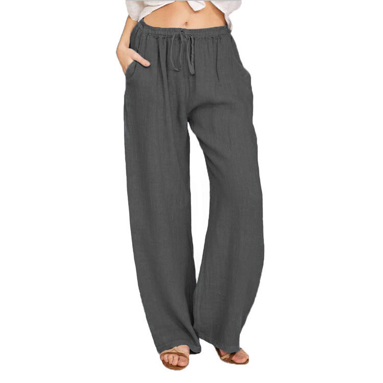 Pantalon d'été ample avec taille élastique