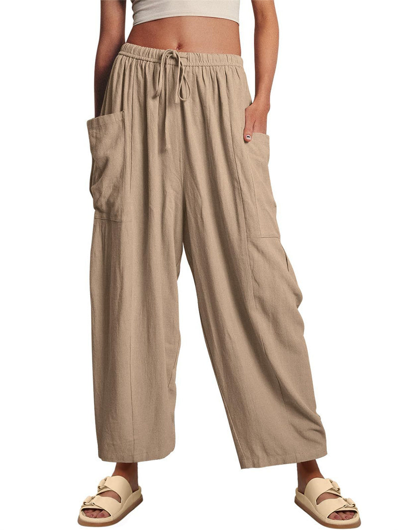 Pantalon d'Été Large à Taille Haute – Confort & Élégance en Toute Légèreté