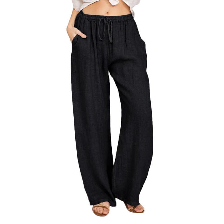 Pantalon d'été ample avec taille élastique