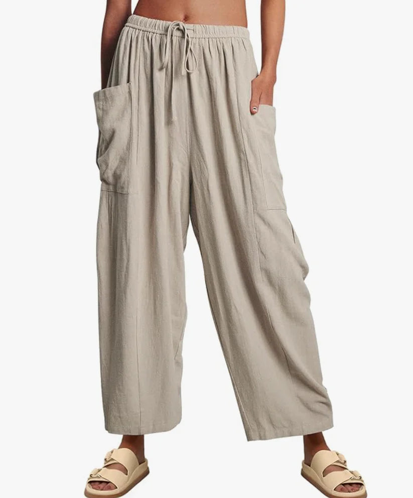 Pantalon d'Été Large à Taille Haute – Confort & Élégance en Toute Légèreté