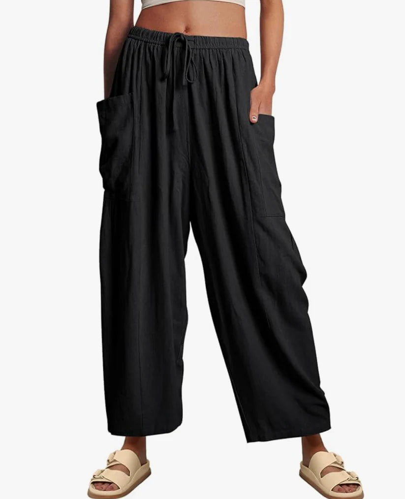 Pantalon d'Été Large à Taille Haute – Confort & Élégance en Toute Légèreté