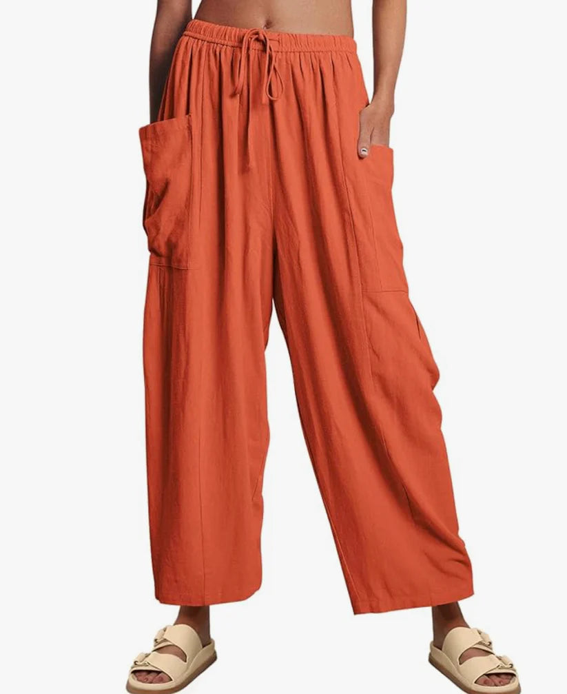 Pantalon d'Été Large à Taille Haute – Confort & Élégance en Toute Légèreté