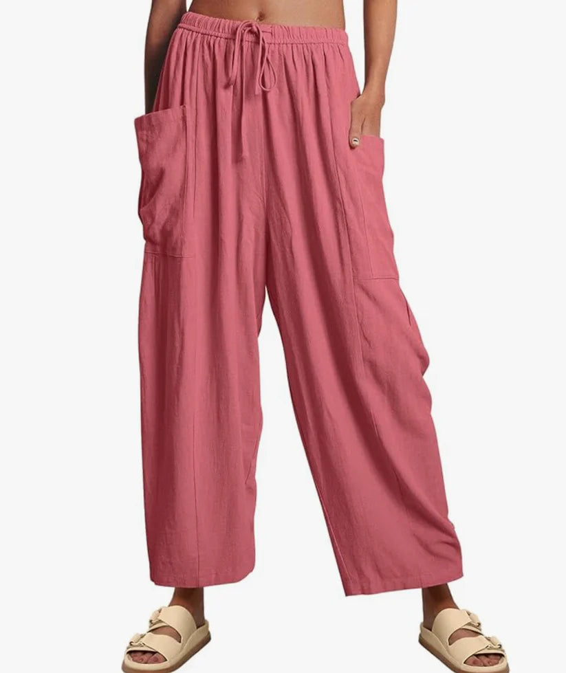 Pantalon d'Été Large à Taille Haute – Confort & Élégance en Toute Légèreté