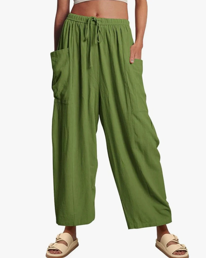 Pantalon d'Été Large à Taille Haute – Confort & Élégance en Toute Légèreté