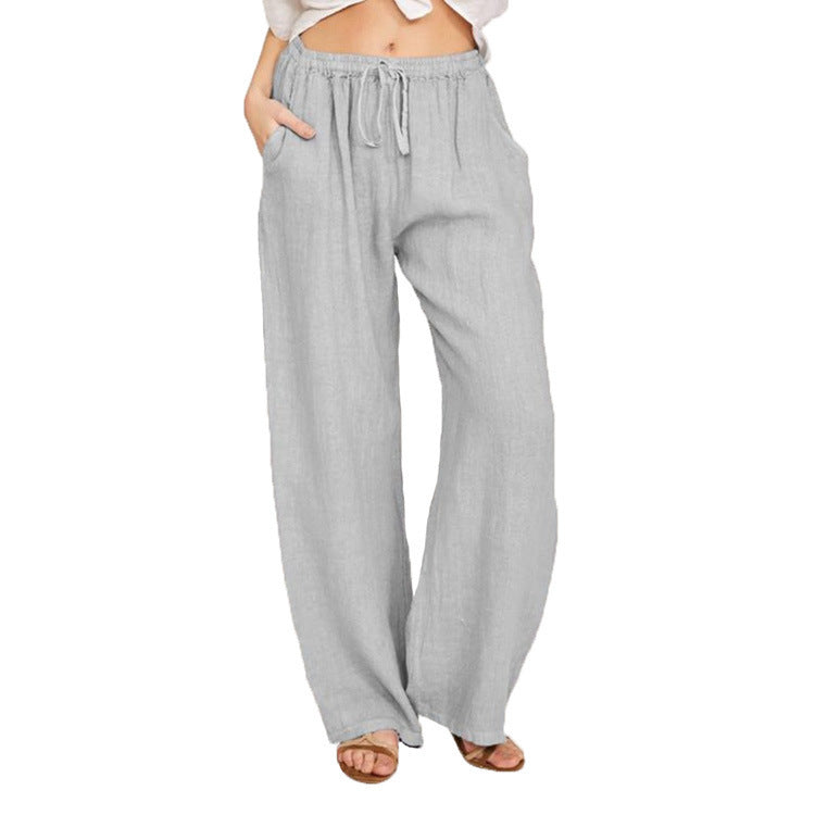 Pantalon d'été ample avec taille élastique