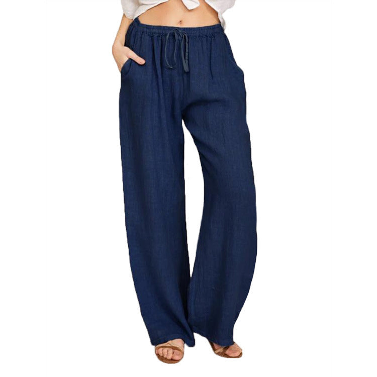 Pantalon d'été ample avec taille élastique