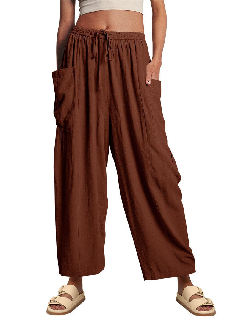 Pantalon d'Été Large à Taille Haute – Confort & Élégance en Toute Légèreté