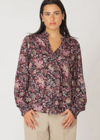 Blouse imprimée, manches longues