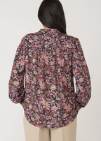 Blouse imprimée, manches longues