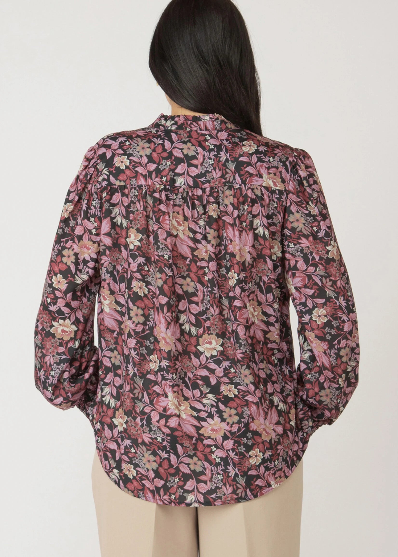 Blouse imprimée, manches longues