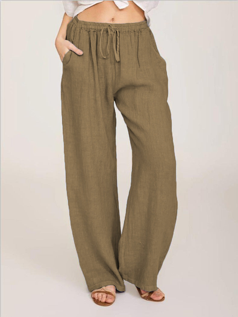 Pantalon d'été ample avec taille élastique