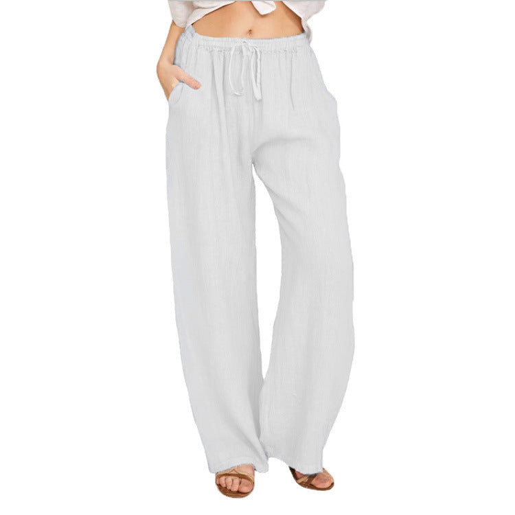 Pantalon d'été ample avec taille élastique