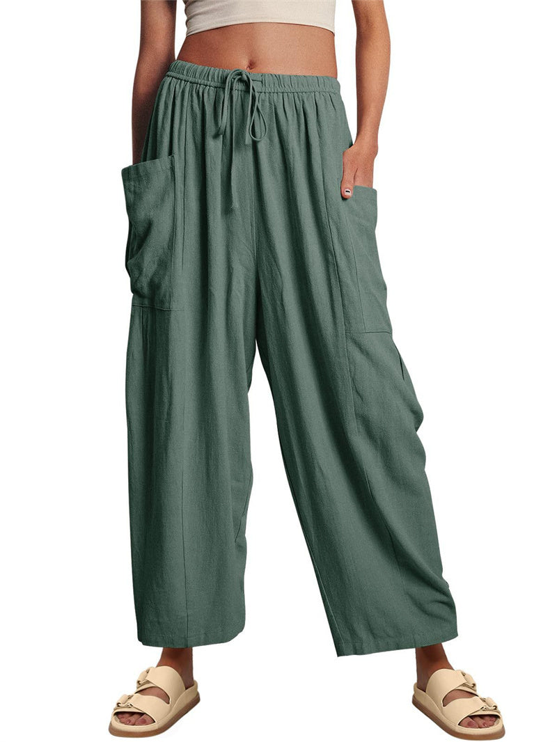 Pantalon d'Été Large à Taille Haute – Confort & Élégance en Toute Légèreté