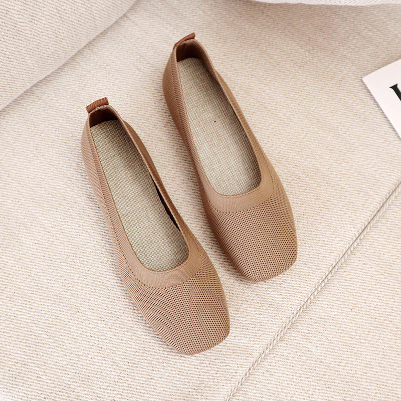 Chaussures plates tricotées pour femmes