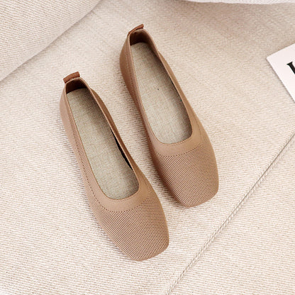 Chaussures plates tricotées pour femmes
