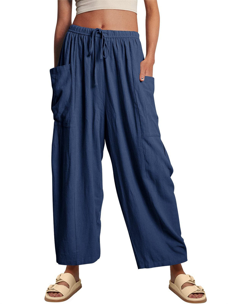Pantalon d'Été Large à Taille Haute – Confort & Élégance en Toute Légèreté