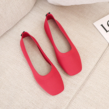 Chaussures plates tricotées pour femmes
