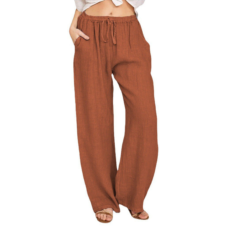 Pantalon d'été ample avec taille élastique