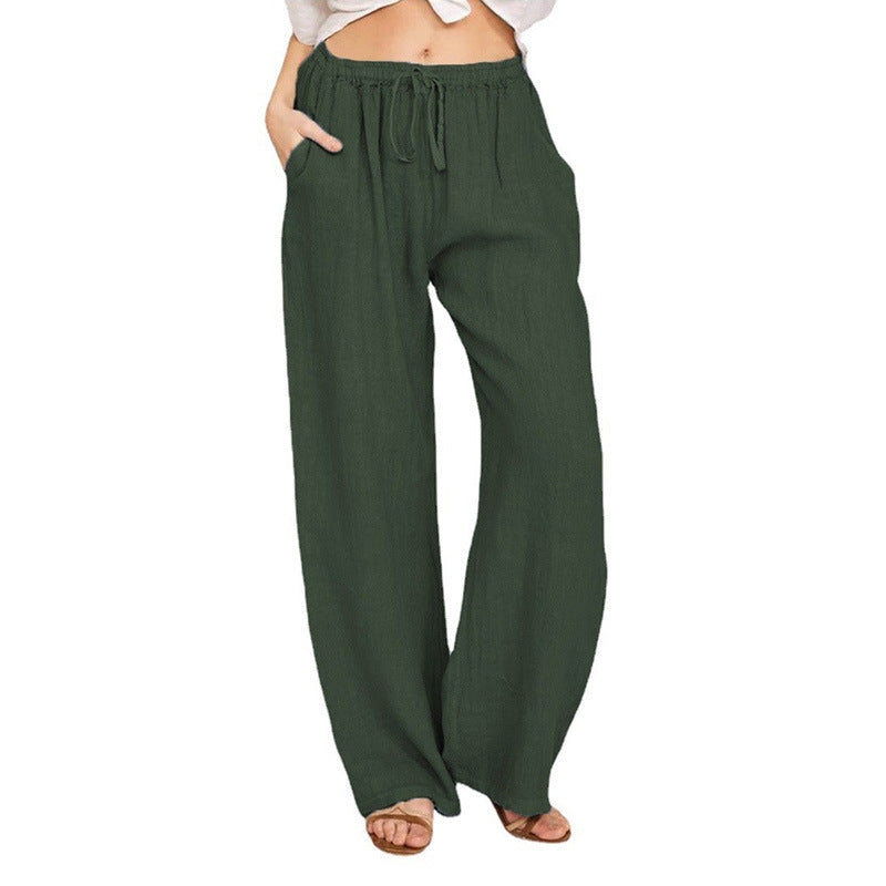 Pantalon d'été ample avec taille élastique