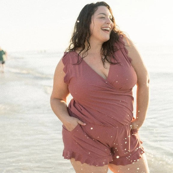 Maillot de bain une pièce avec bretelles intégrées - XXS à 3XL